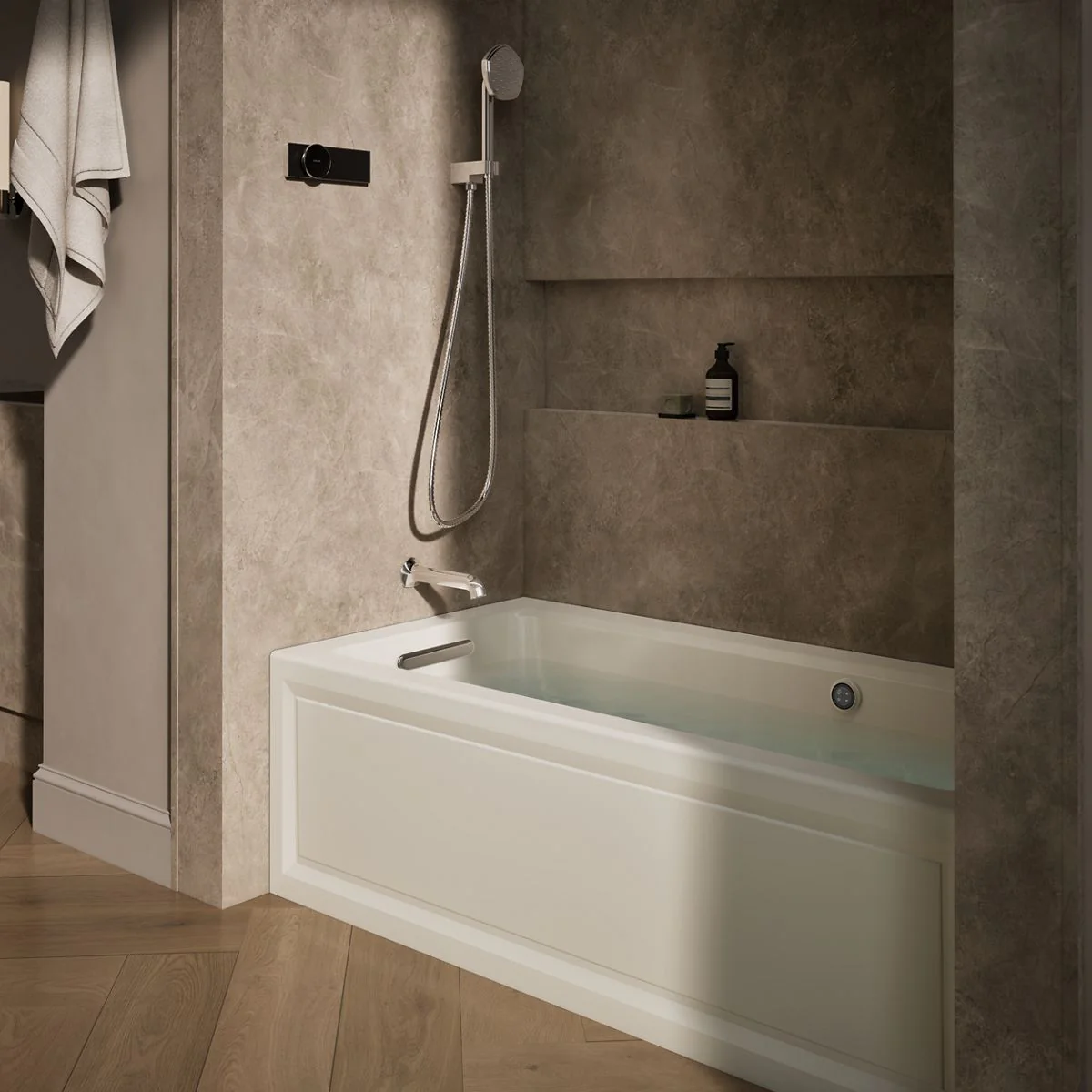 KOHLER K-1947-GHLAW Archer 60" x 30" integral apron Heated BubbleMassage air bath with Bask heated surface and left-hand drain - Image 21
