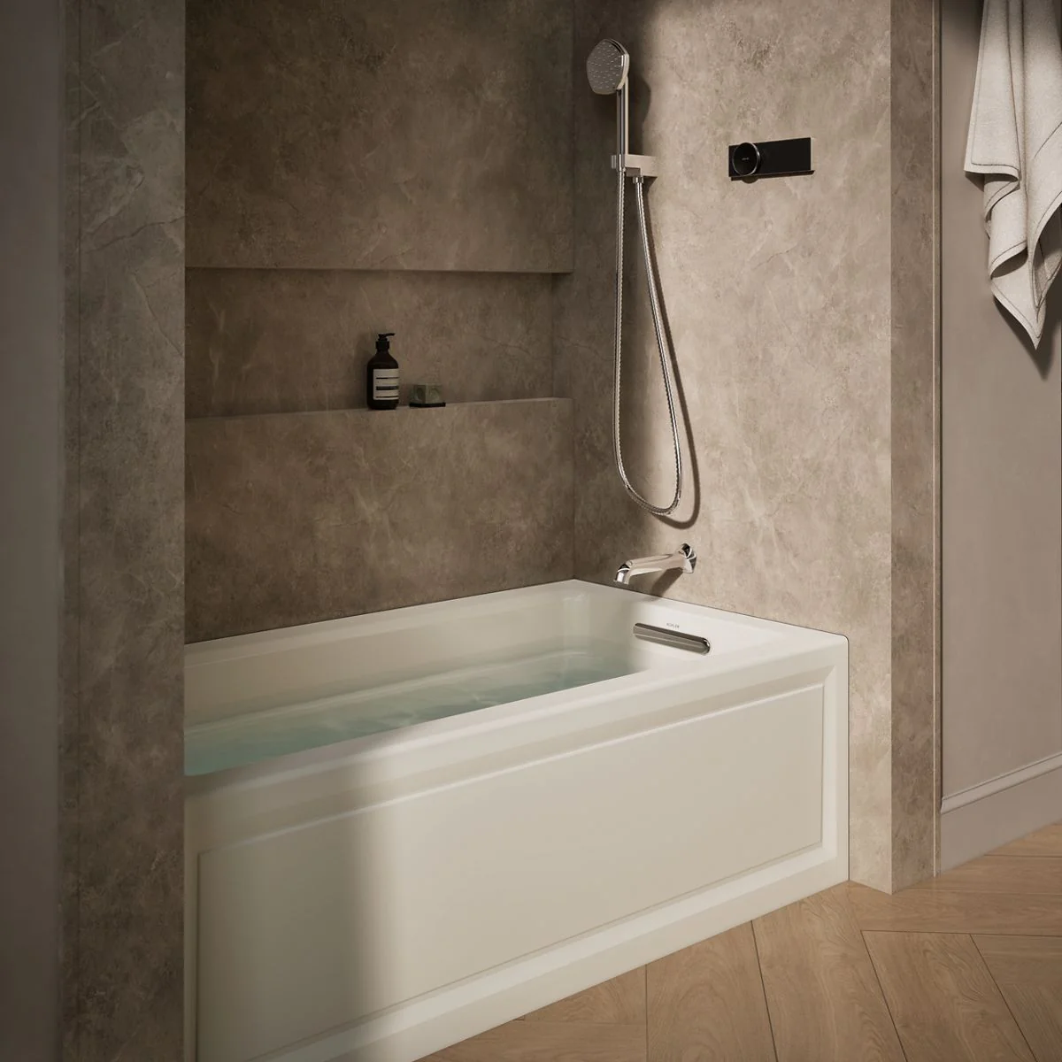 KOHLER K-1122-GHRA Archer 60" x 32" alcove Heated BubbleMassage air bath, right drain - Image 19