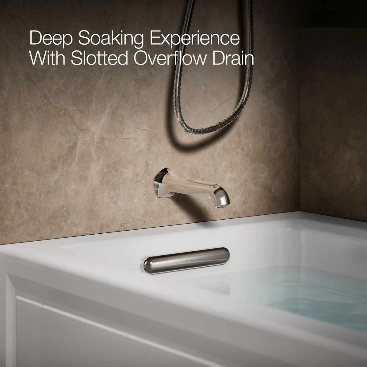 KOHLER K-1122-LA Archer 60" x 32" alcove whirlpool bath, left drain - Image 10