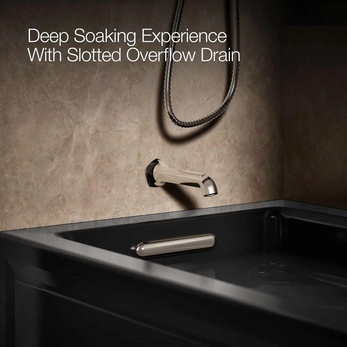KOHLER K-1122-LA Archer 60" x 32" alcove whirlpool bath, left drain - Image 15