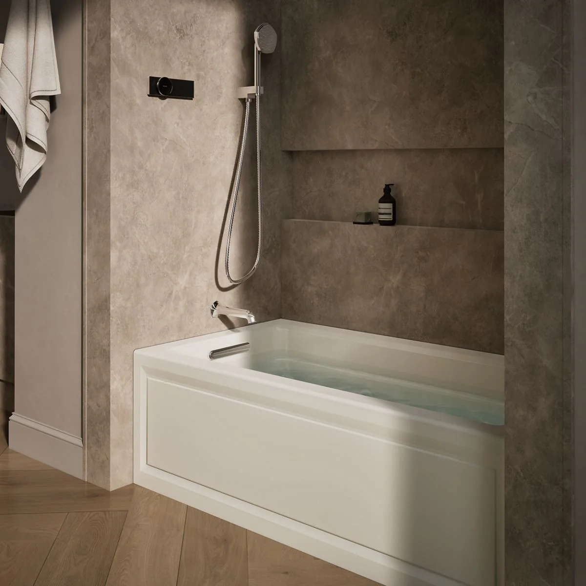KOHLER K-1122-LA Archer 60" x 32" alcove whirlpool bath, left drain - Image 19