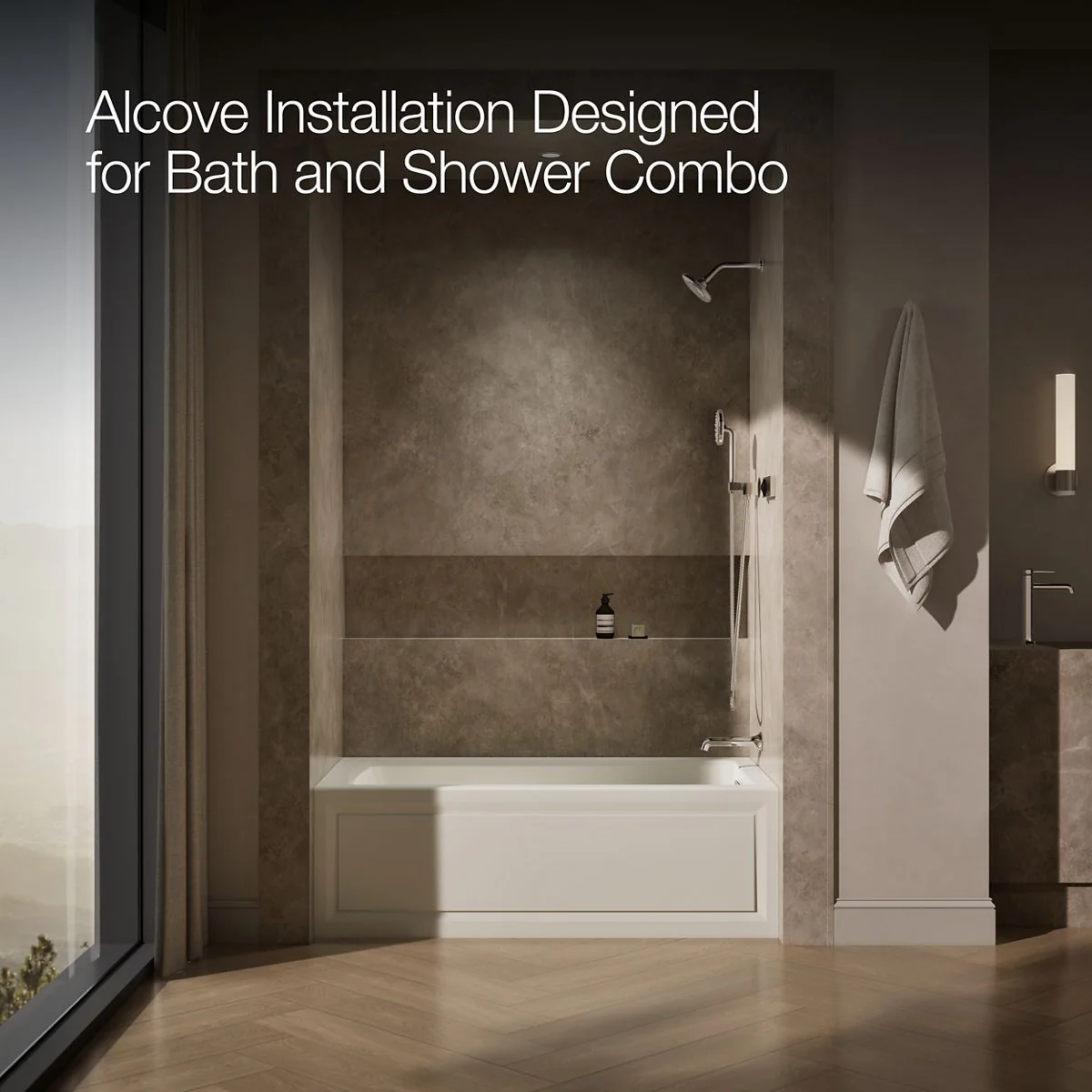 KOHLER K-1122-RA Archer 60" x 32" alcove whirlpool bath right drain - Image 13