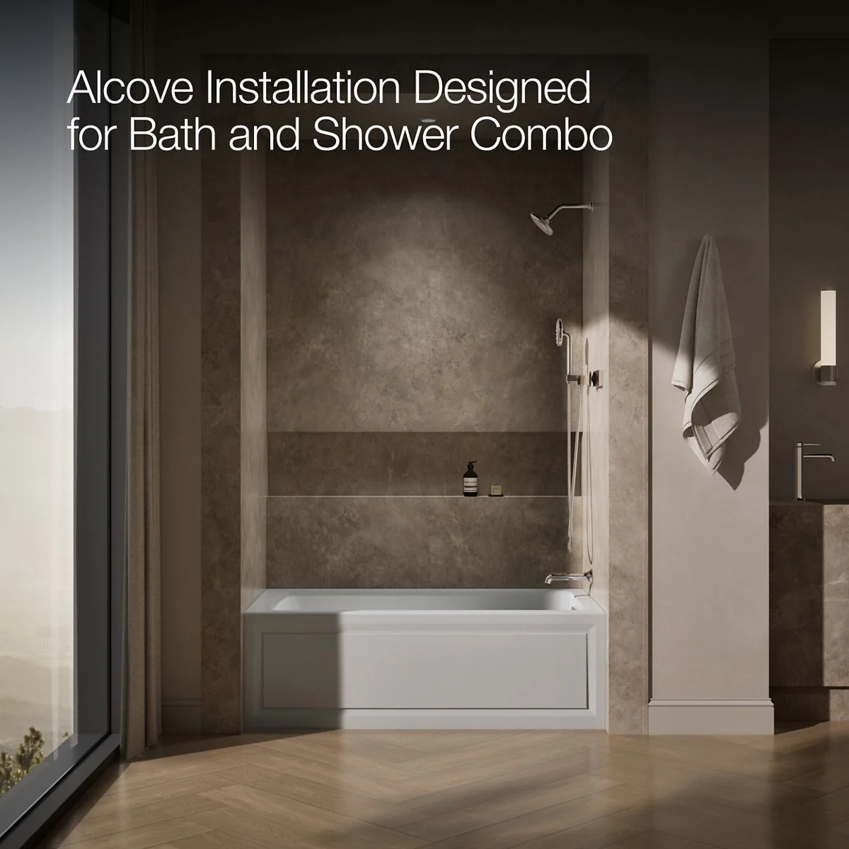 KOHLER K-1122-RA Archer 60" x 32" alcove whirlpool bath right drain - Image 8