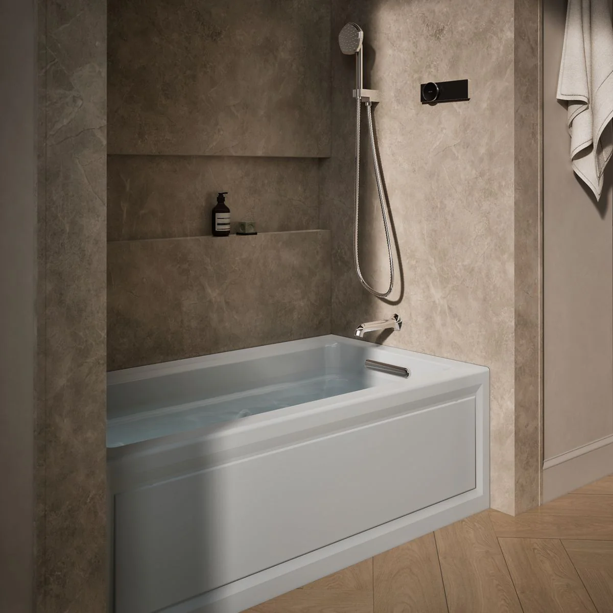 KOHLER K-1122-RA Archer 60" x 32" alcove whirlpool bath right drain - Image 9