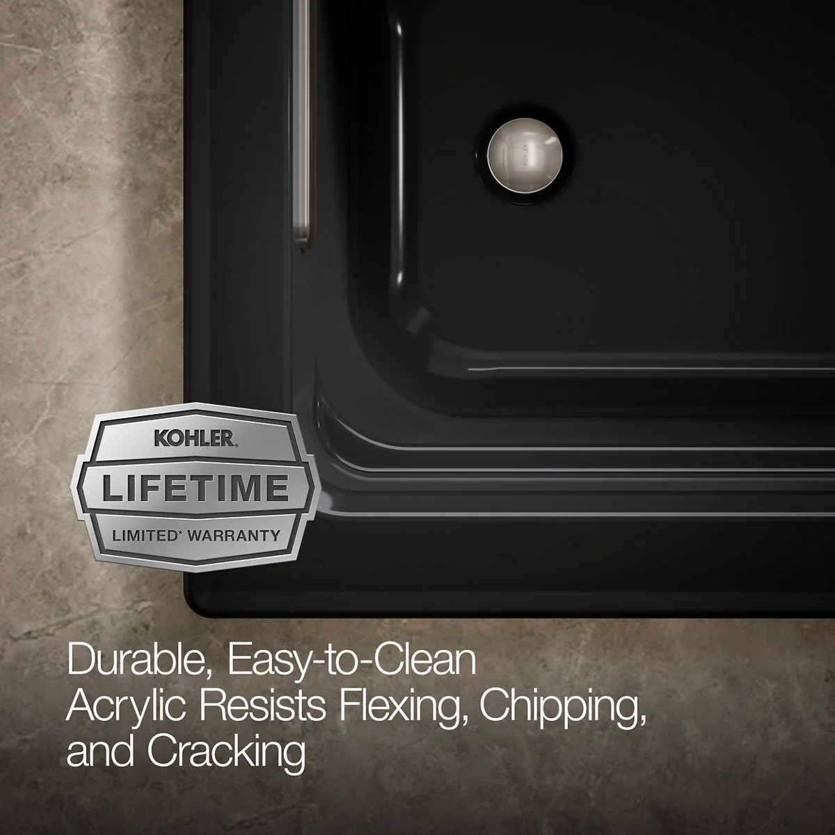KOHLER K-1122-GH Archer 60" x 32" drop-in Heated BubbleMassage air bath - Image 11