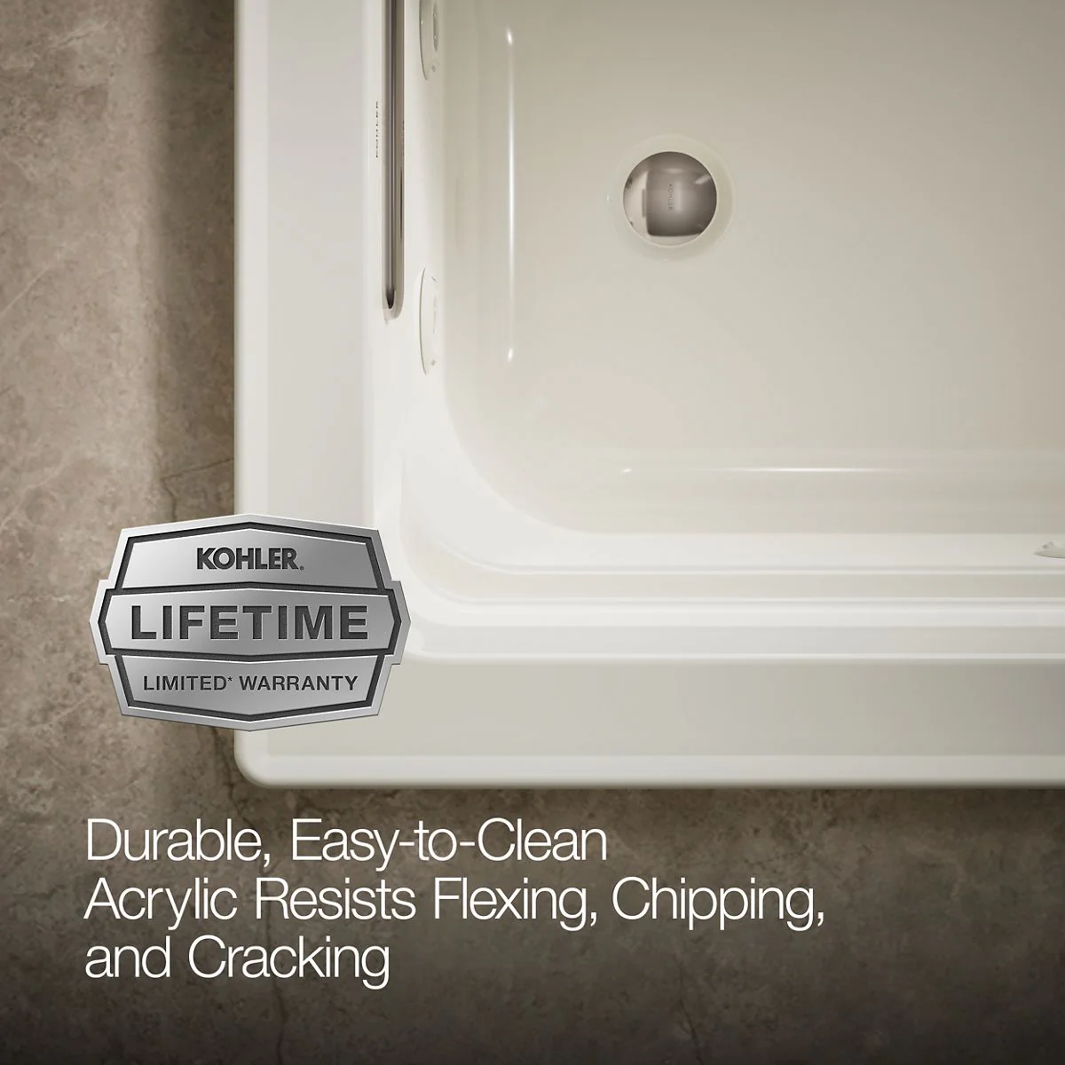 KOHLER K-1122-W1 Archer 60" x 32" drop-in whirlpool bath with and Bask heated surface - Image 22