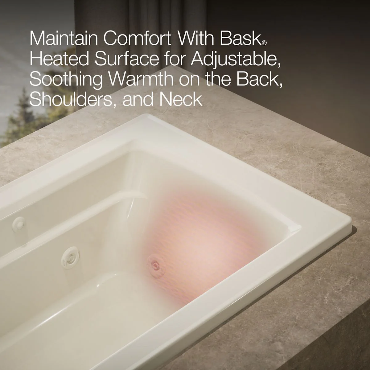 KOHLER K-1122-W1 Archer 60" x 32" drop-in whirlpool bath with and Bask heated surface - Image 23
