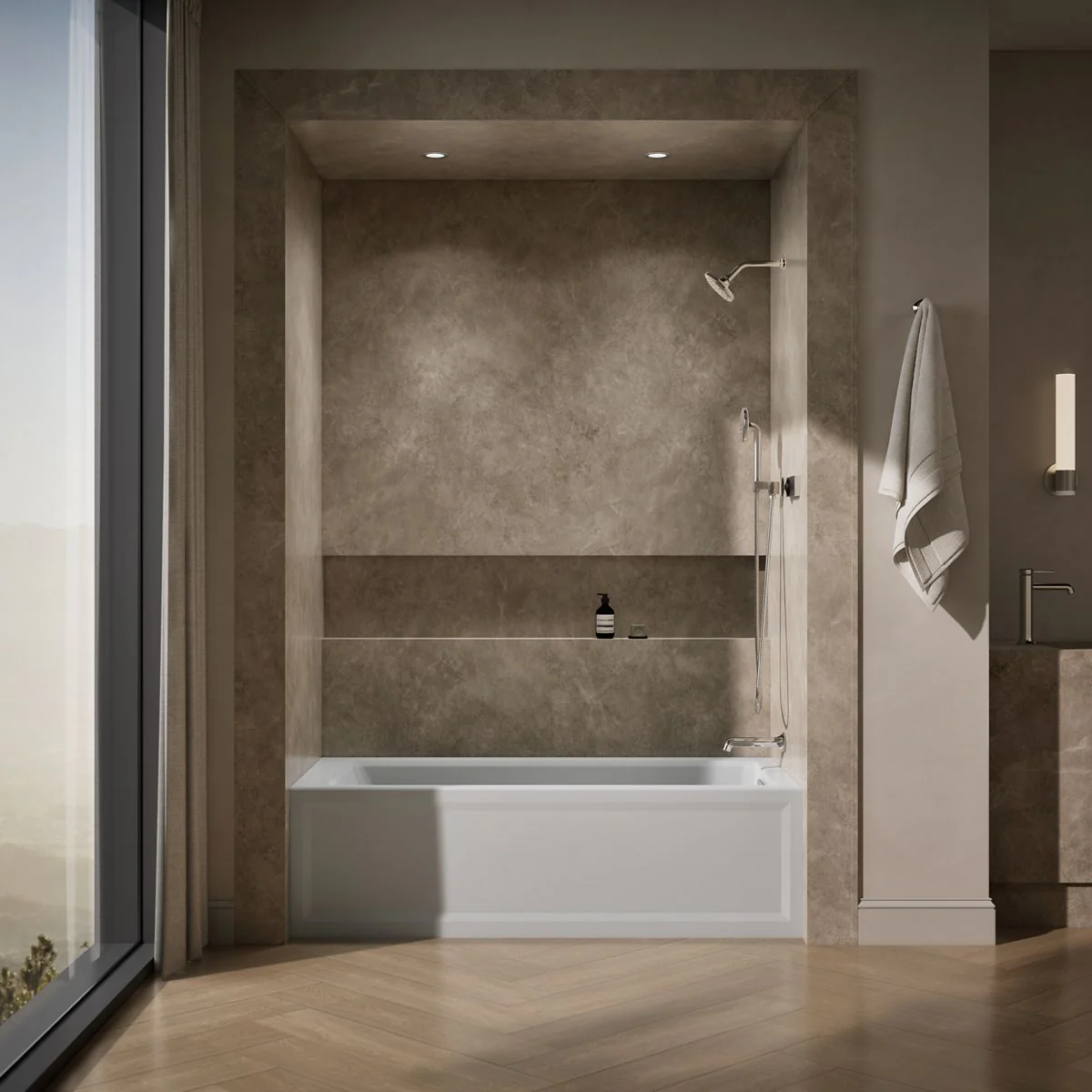 KOHLER K-1948-RA Archer 66" x 32" alcove bath, right drain - Image 17