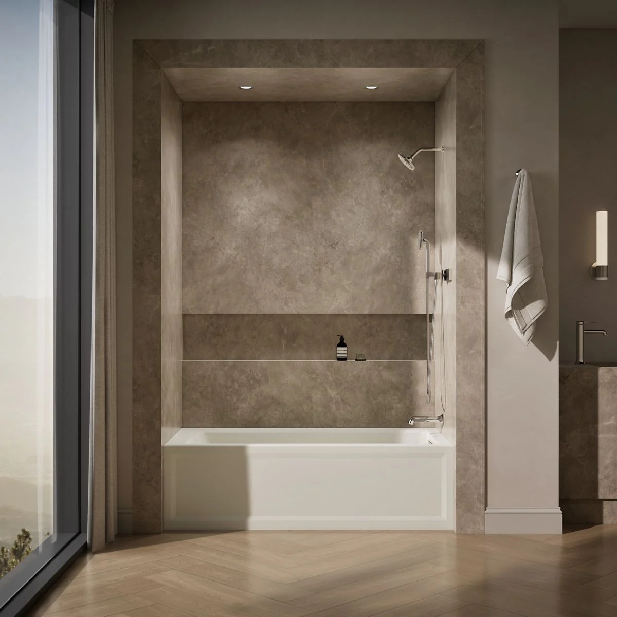 KOHLER K-1948-RA Archer 66" x 32" alcove bath, right drain - Image 22