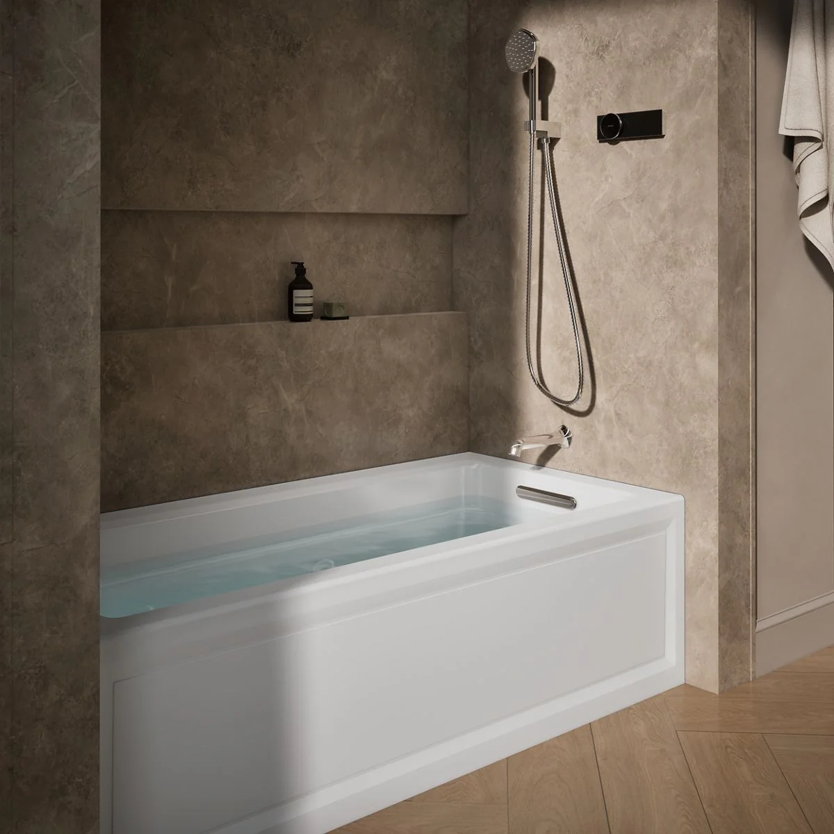KOHLER K-1949-RA Archer 66" x 32" alcove whirlpool, right drain - Image 9