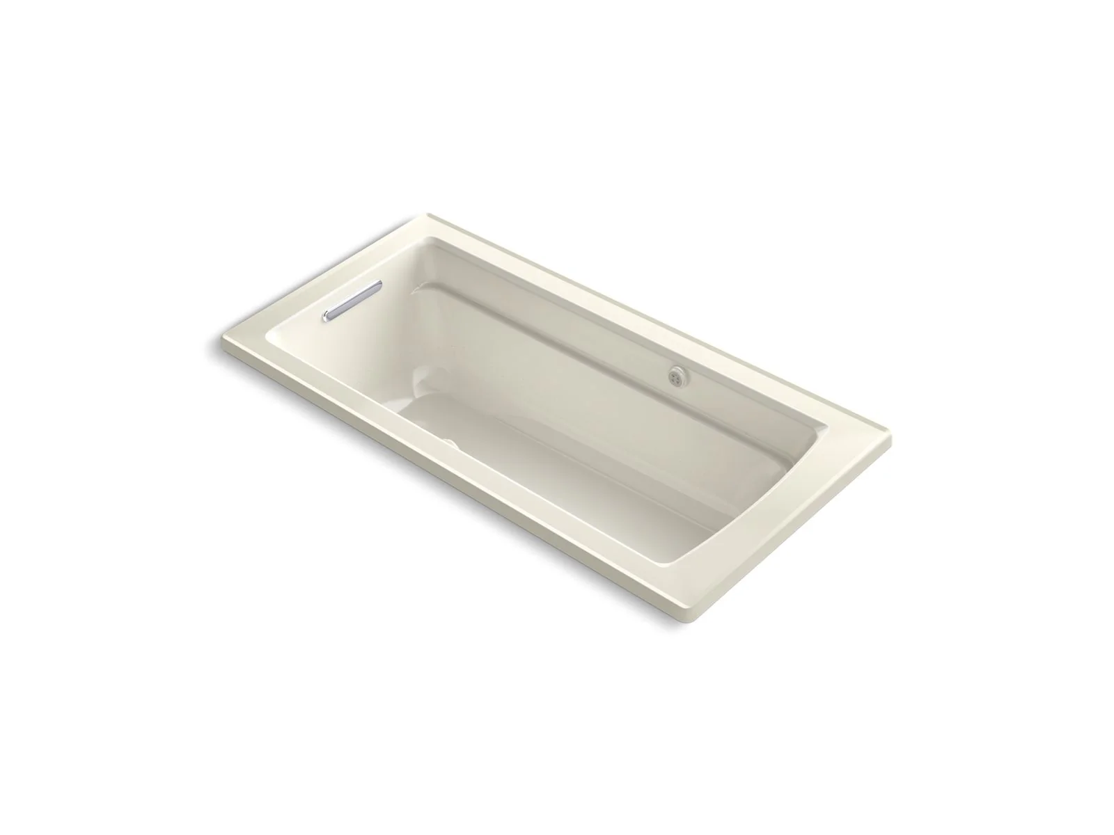 KOHLER K-1949-GHW Archer 66" x 32" drop-in Heated BubbleMassage air bath with Bask heated surface - Image 5