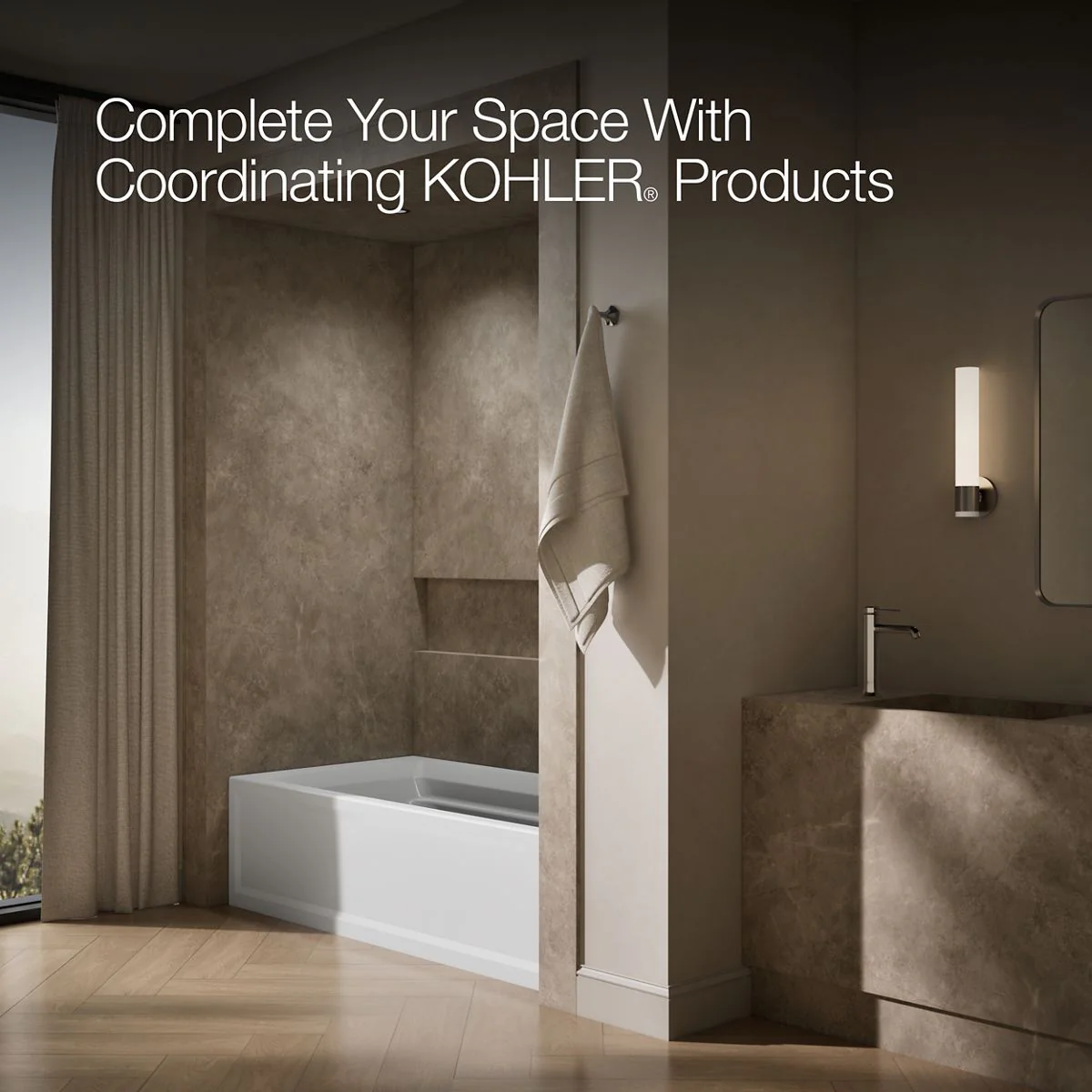 KOHLER K-1125-RAW Archer 72" x 36" alcove bath with Bask heated surface, alcove, right drain - Image 15