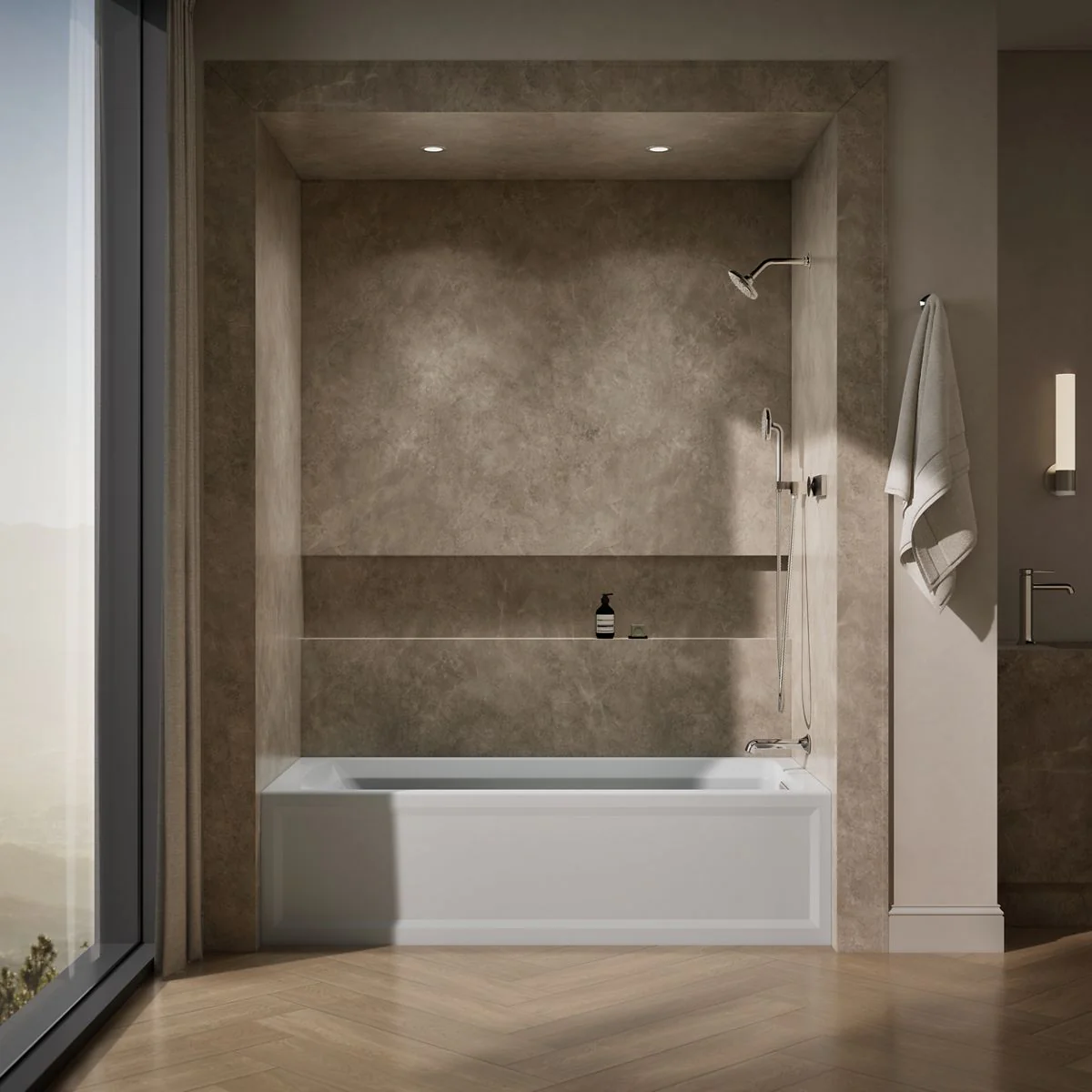 KOHLER K-1125-RAW Archer 72" x 36" alcove bath with Bask heated surface, alcove, right drain - Image 21