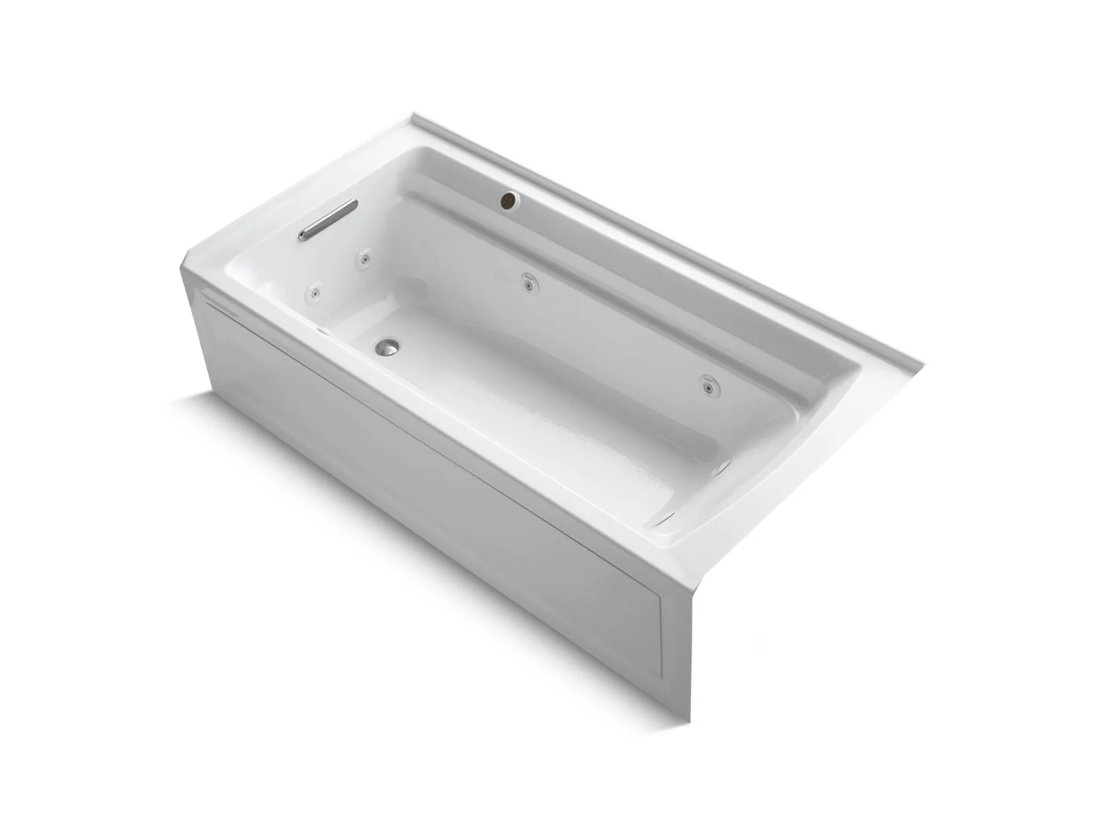 KOHLER K-1124-LAW Archer 72" x 36" alcove whirlpool bath with Bask heated surface, left drain
