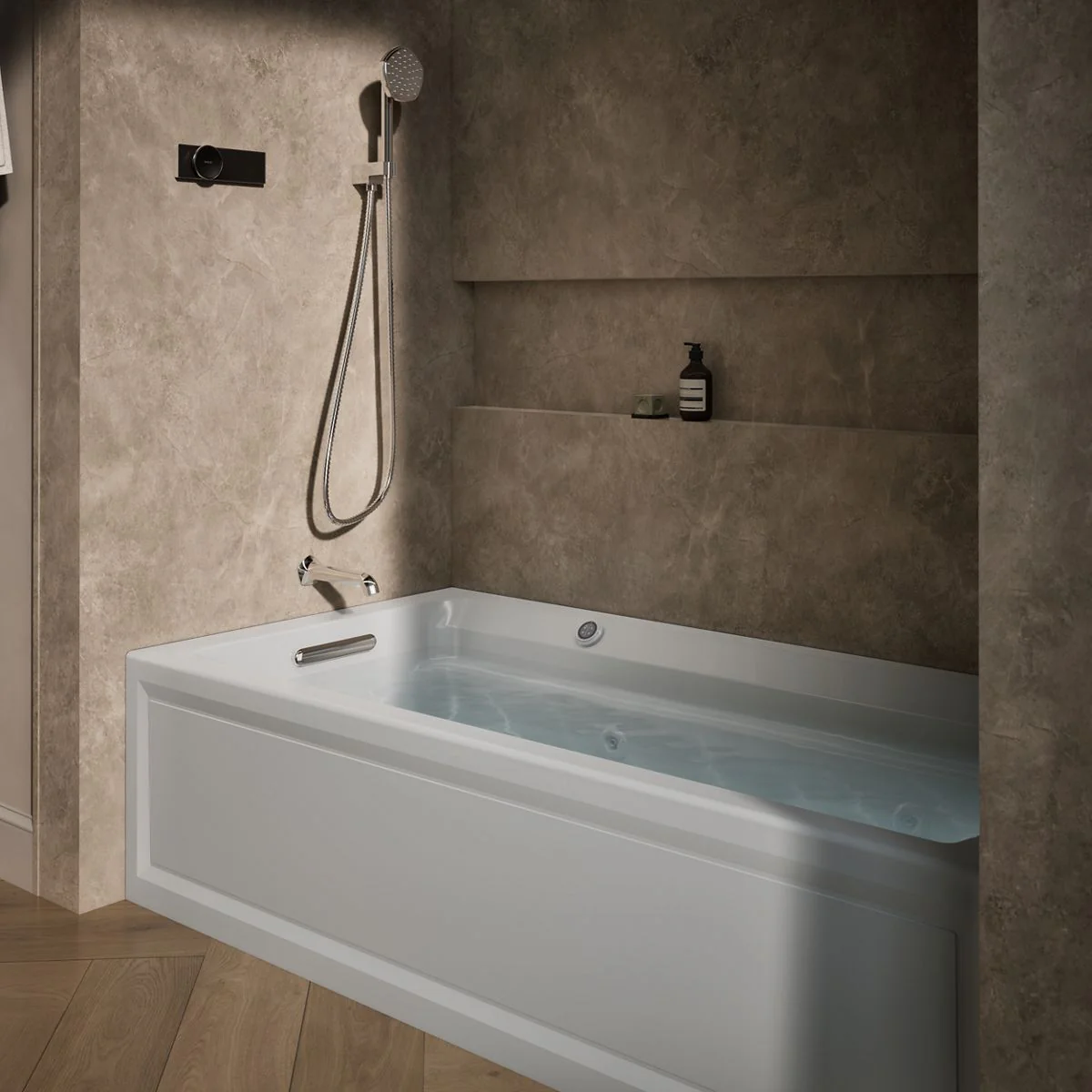KOHLER K-1124-LAW Archer 72" x 36" alcove whirlpool bath with Bask heated surface, left drain - Image 19