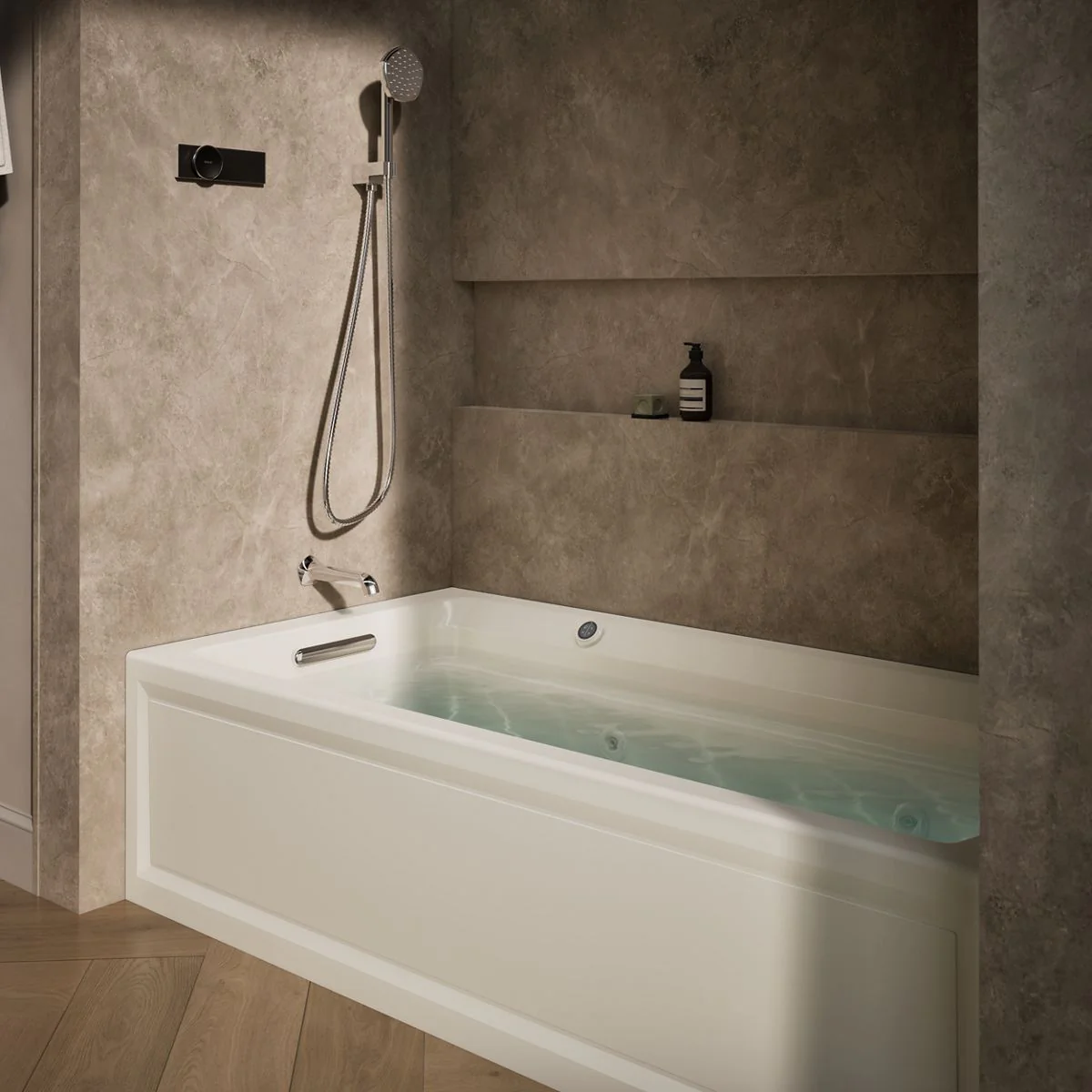 KOHLER K-1124-LAW Archer 72" x 36" alcove whirlpool bath with Bask heated surface, left drain - Image 24