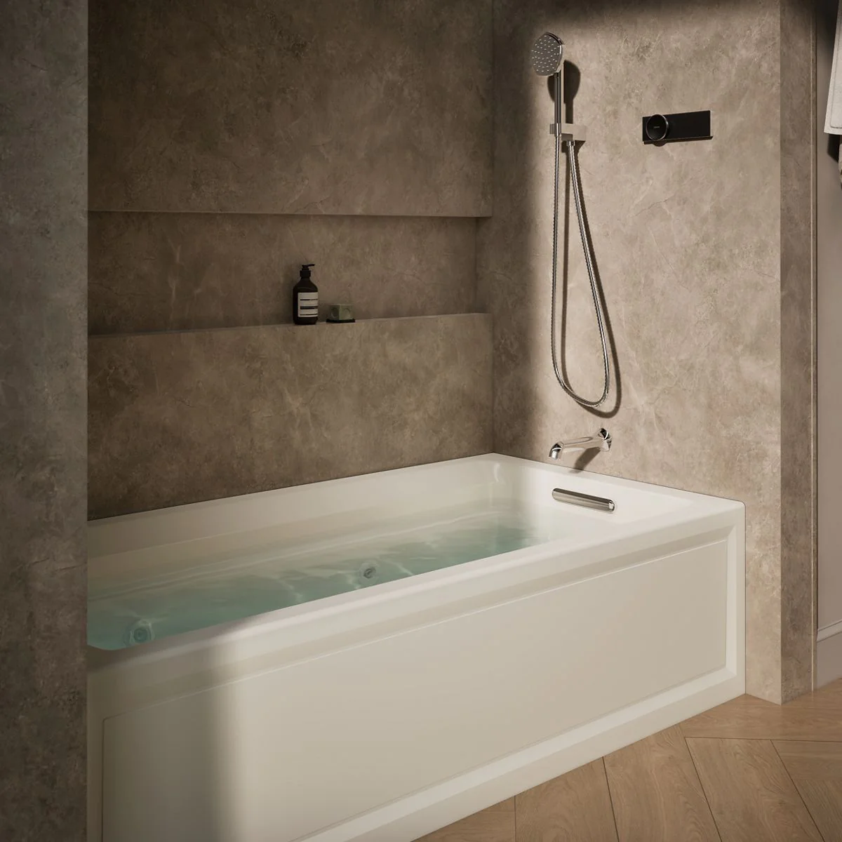 KOHLER K-1124-HR Archer 72" x 36" alcove whirlpool bath, right drain - Image 25