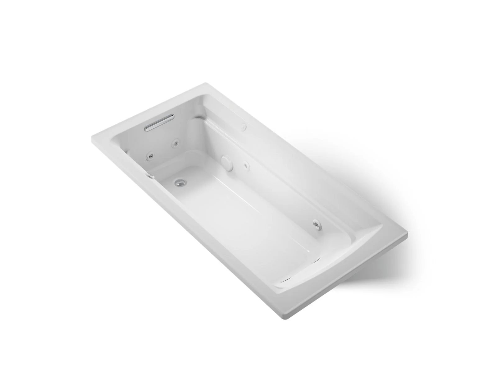 KOHLER K-1124-W1 Archer 72" x 36" drop-in whirlpool bath with Bask heated surface - Image 14