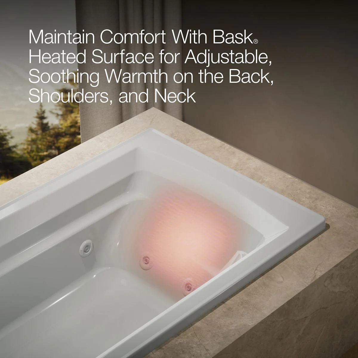 KOHLER K-1124-W1 Archer 72" x 36" drop-in whirlpool bath with Bask heated surface - Image 18