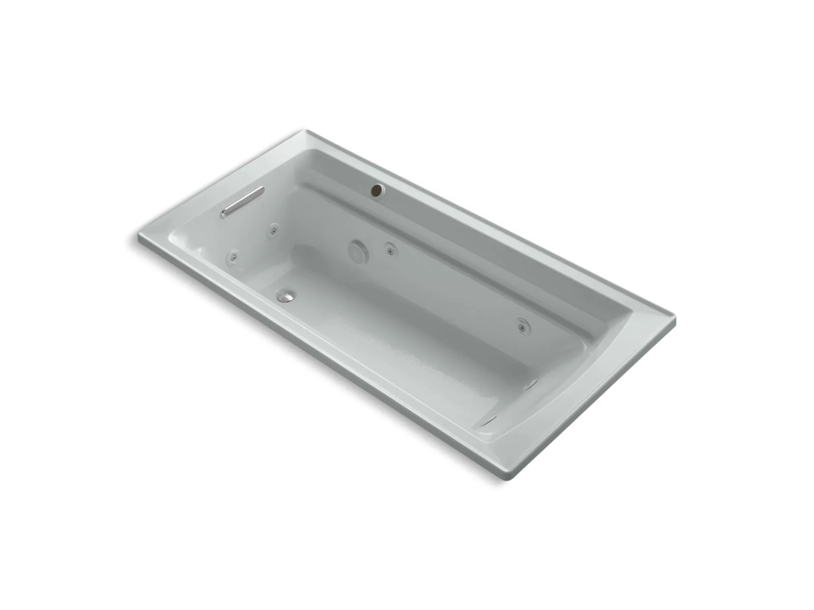 KOHLER K-1124-W1 Archer 72" x 36" drop-in whirlpool bath with Bask heated surface - Image 4