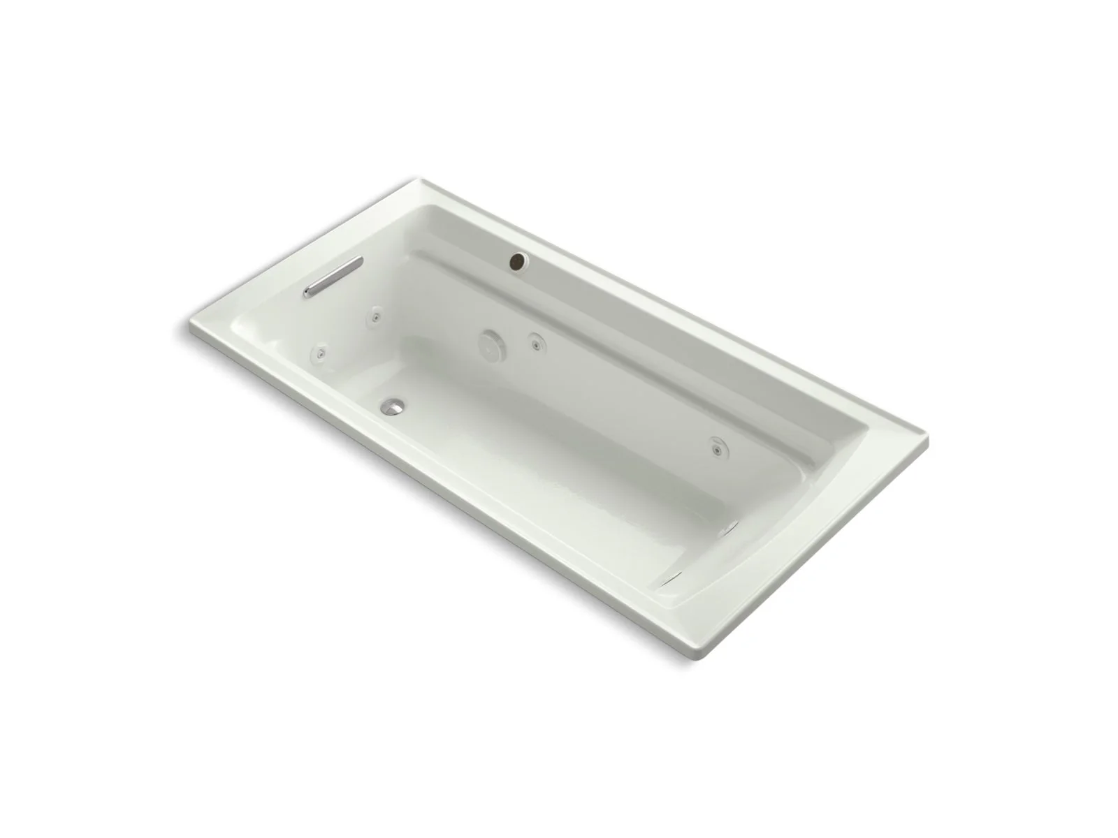 KOHLER K-1124-W1 Archer 72" x 36" drop-in whirlpool bath with Bask heated surface - Image 6