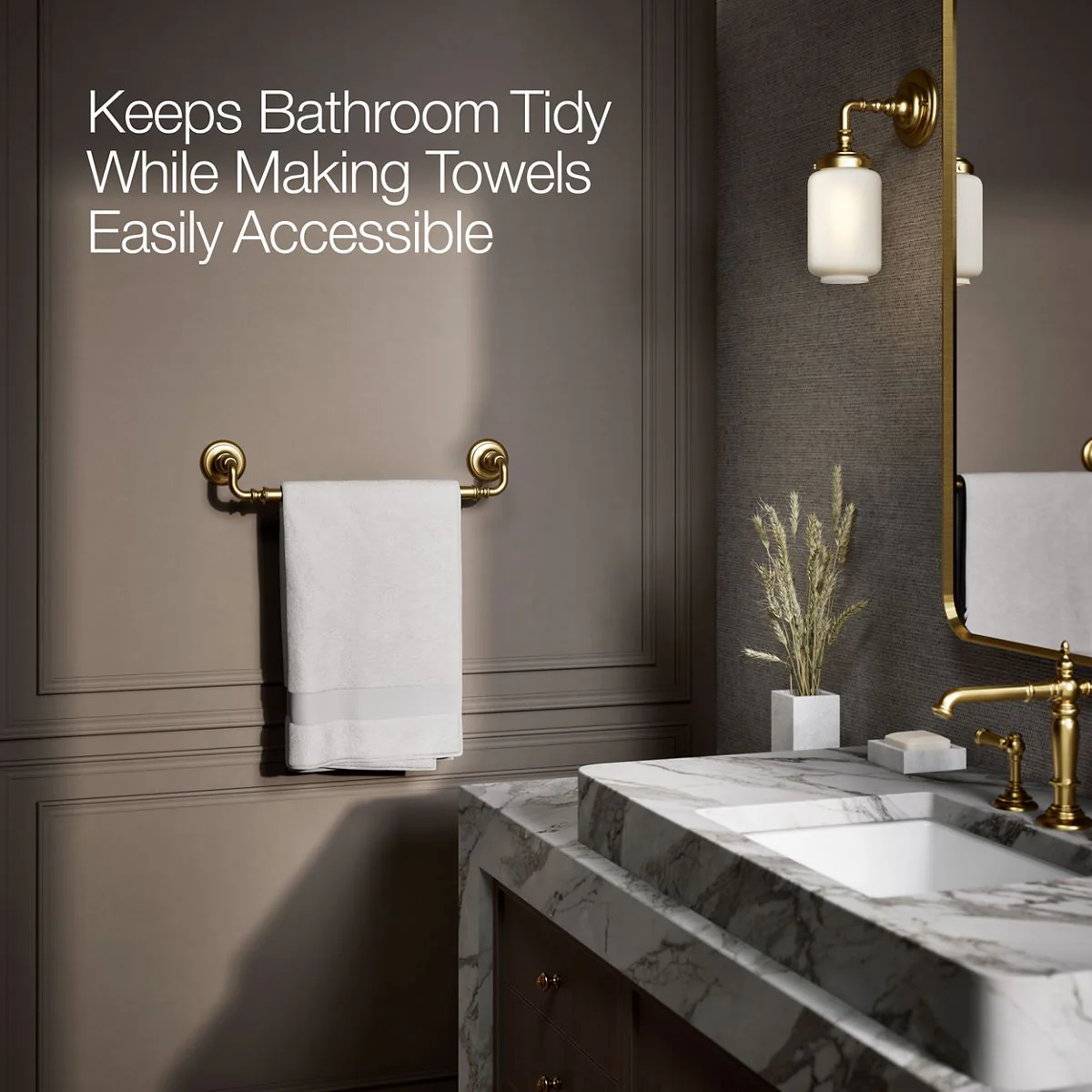 KOHLER K-72567 Artifacts 18" towel bar - Image 12