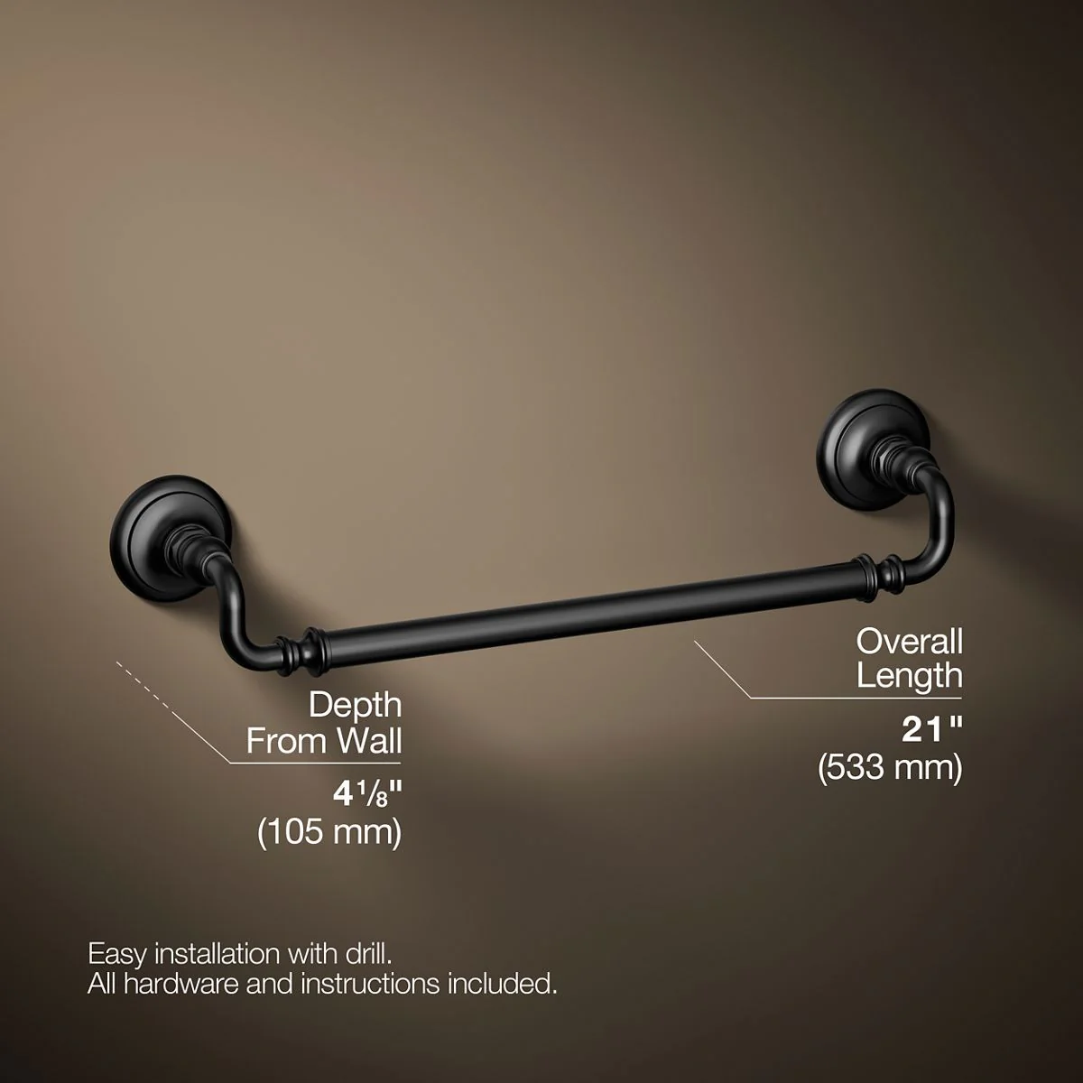 KOHLER K-72567 Artifacts 18" towel bar - Image 23