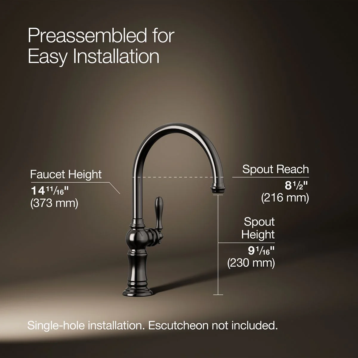 KOHLER K-99263 Artifacts Single-handle kitchen sink faucet - Image 43