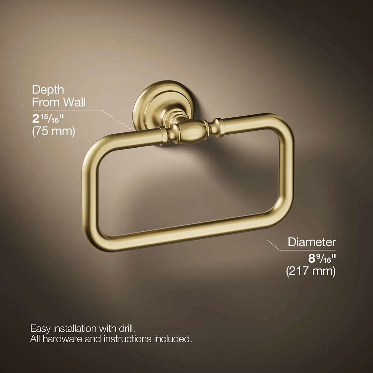 KOHLER K-72571 Artifacts Towel ring - Image 14