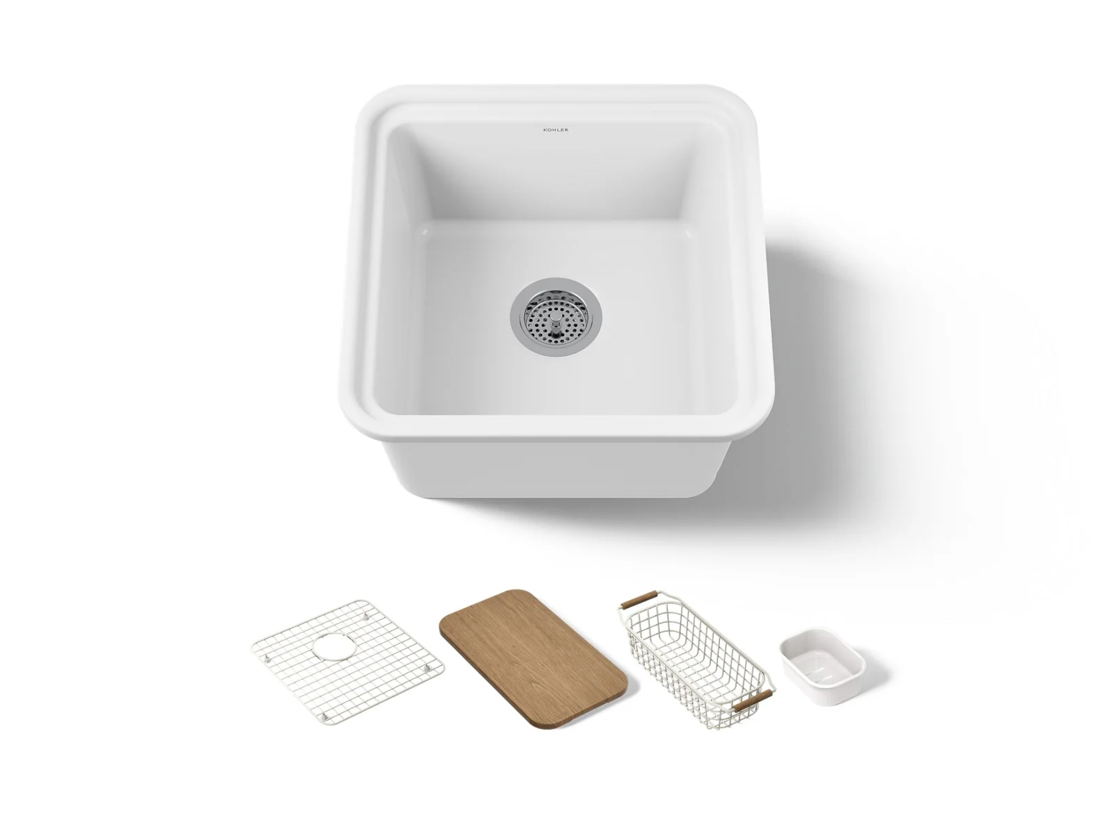 KOHLER K-36259-PC Audrine 18-5/8" undermount workstation bar sink - Image 3