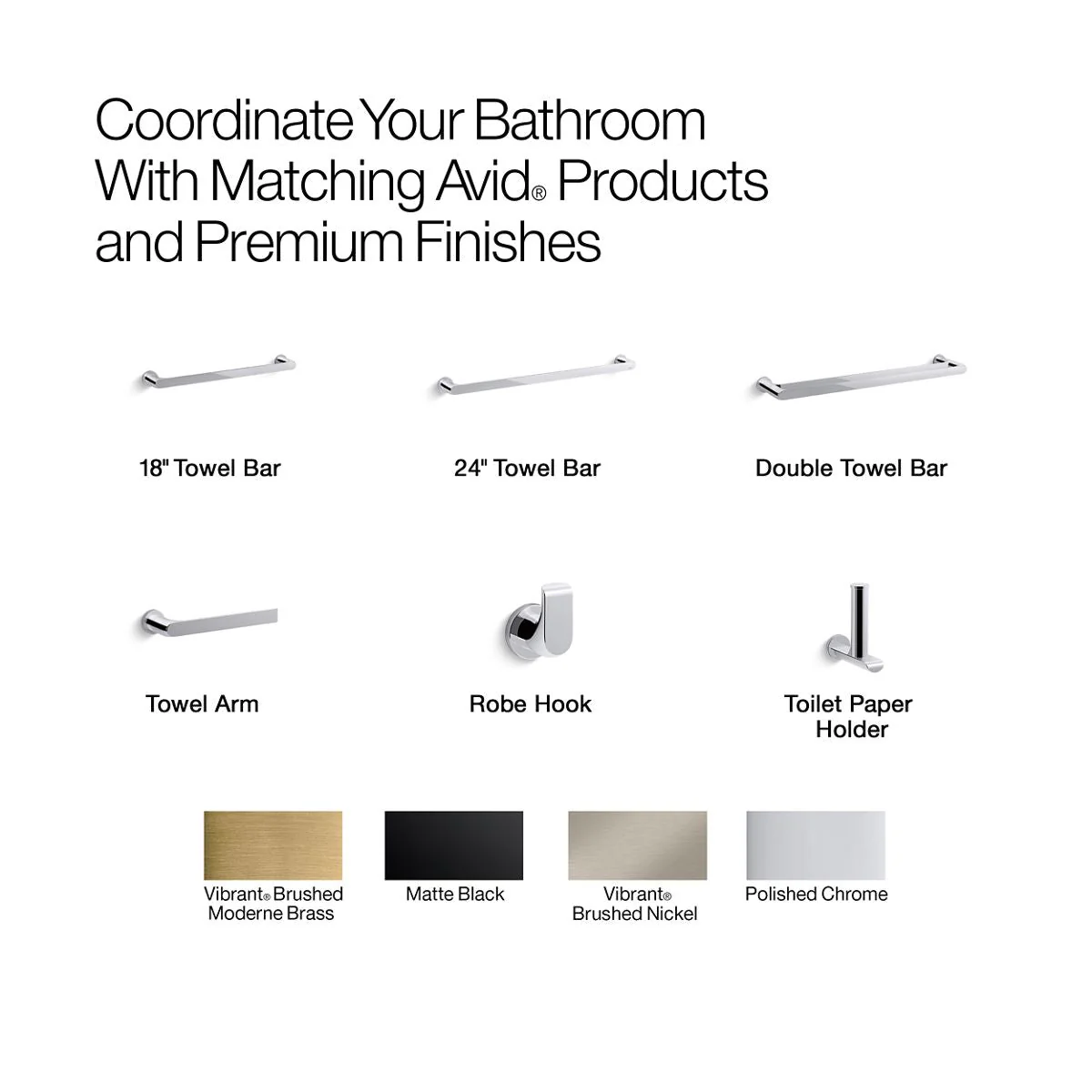 KOHLER K-97496 Avid 24" double towel bar - Image 16