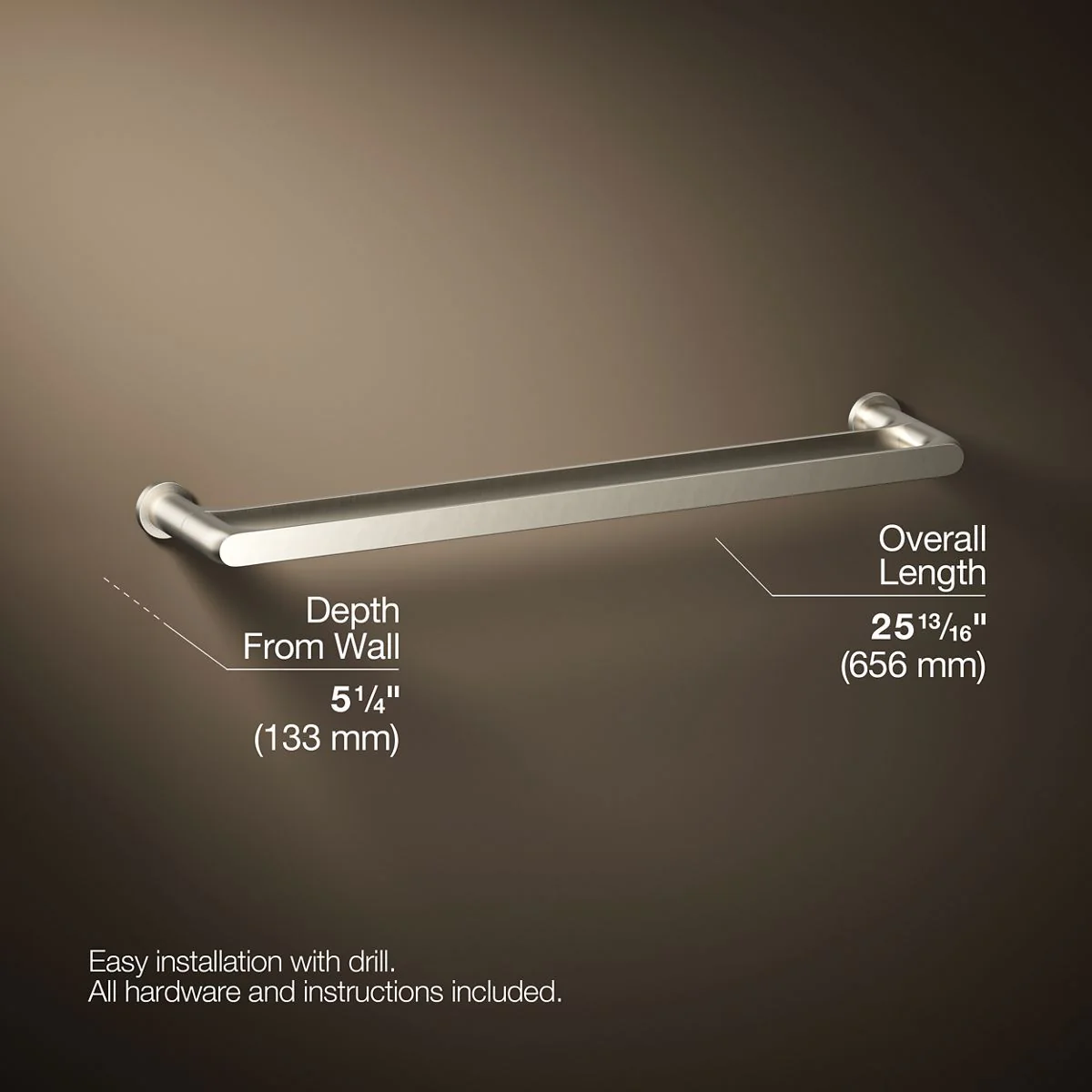 KOHLER K-97496 Avid 24" double towel bar - Image 19