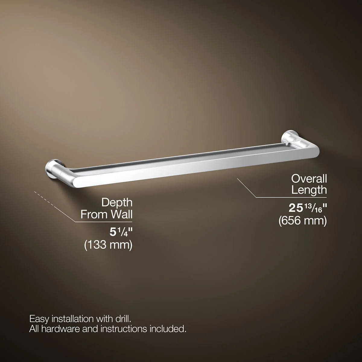 KOHLER K-97496 Avid 24" double towel bar - Image 24
