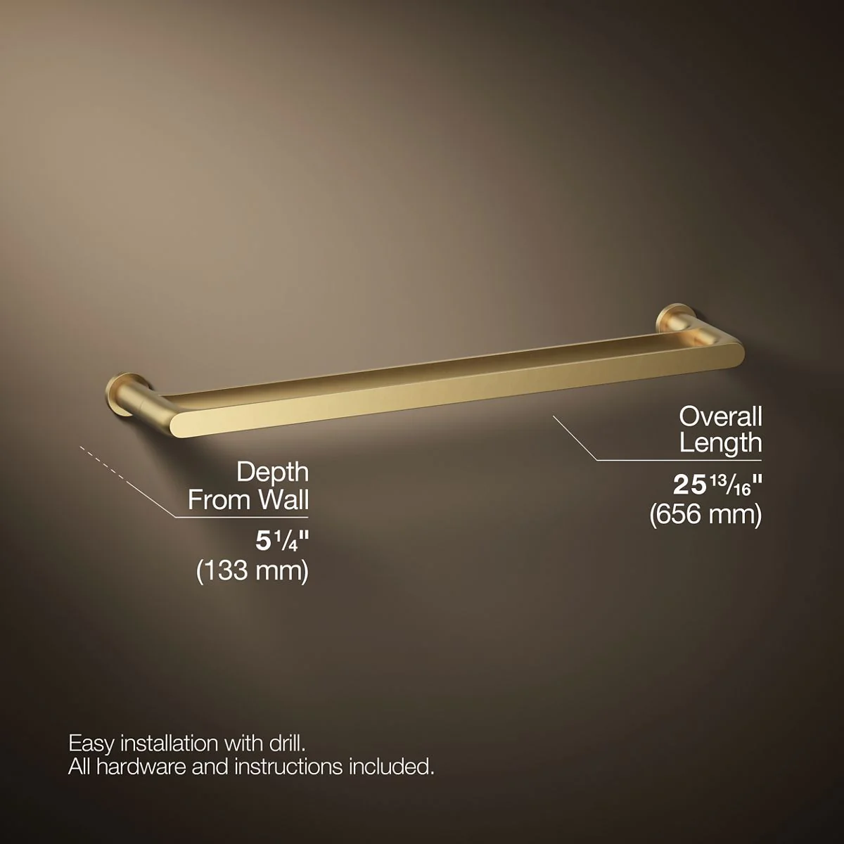 KOHLER K-97496 Avid 24" double towel bar - Image 8