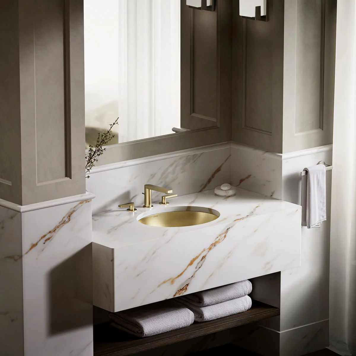 KOHLER K-2608-SU Bachata 20" oval drop-in/undermount bathroom sink, no overflow - Image 14