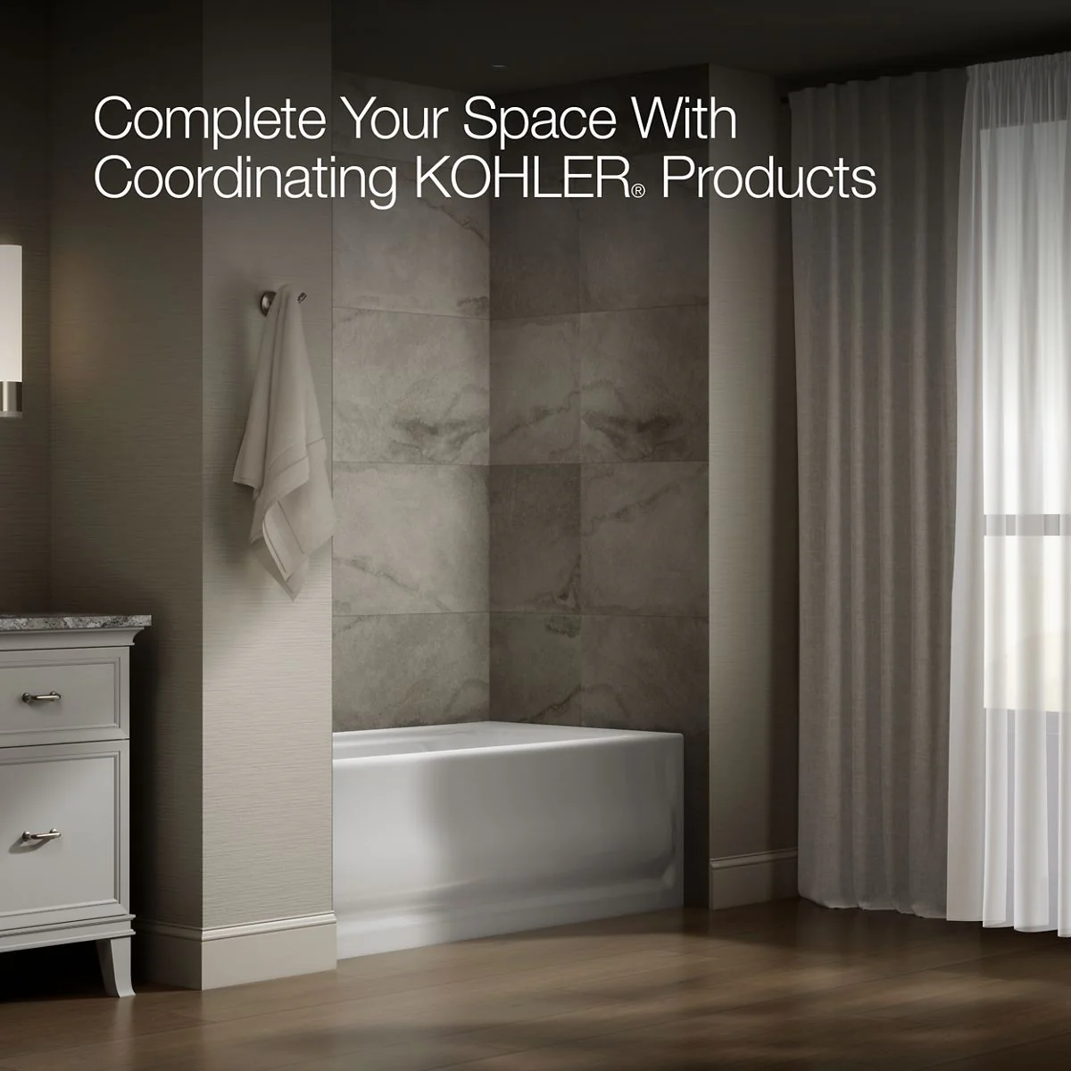 KOHLER K-1150-LA Bancroft 60" x 32" alcove bath, left drain - Image 4