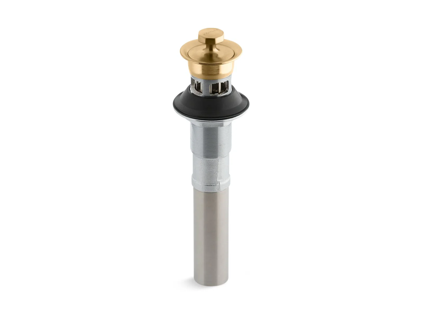 KOHLER K-7127-A Bathroom sink drain with overflow and non-removable metal stopper - Image 4