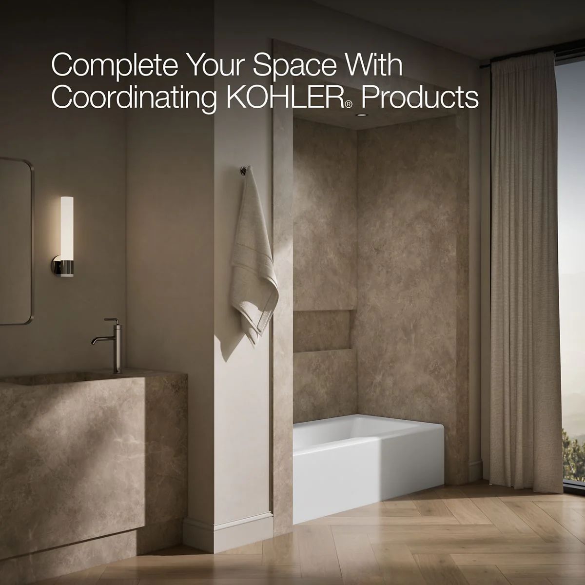 KOHLER K-847 Bellwether 66" x 32" alcove bath, left drain - Image 9