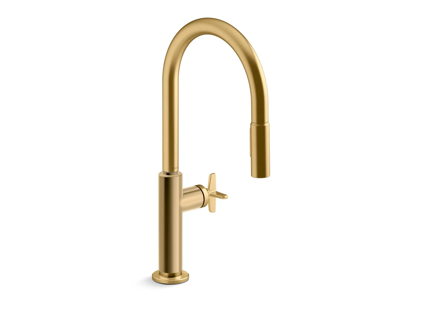 KOHLER K-28669-3 Billet Pull-down kitchen sink faucet with two-function sprayhead