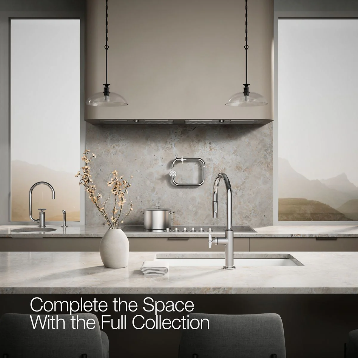 KOHLER K-28669-3 Billet Pull-down kitchen sink faucet with two-function sprayhead - Image 19