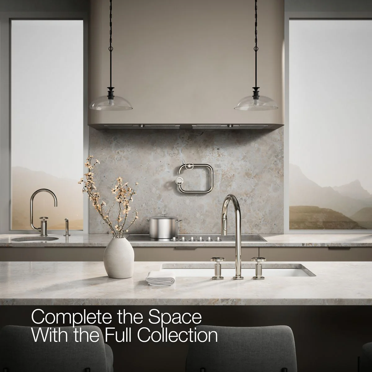 KOHLER K-28671-9 Billet Pull-down kitchen sink faucet with two-function sprayhead - Image 34