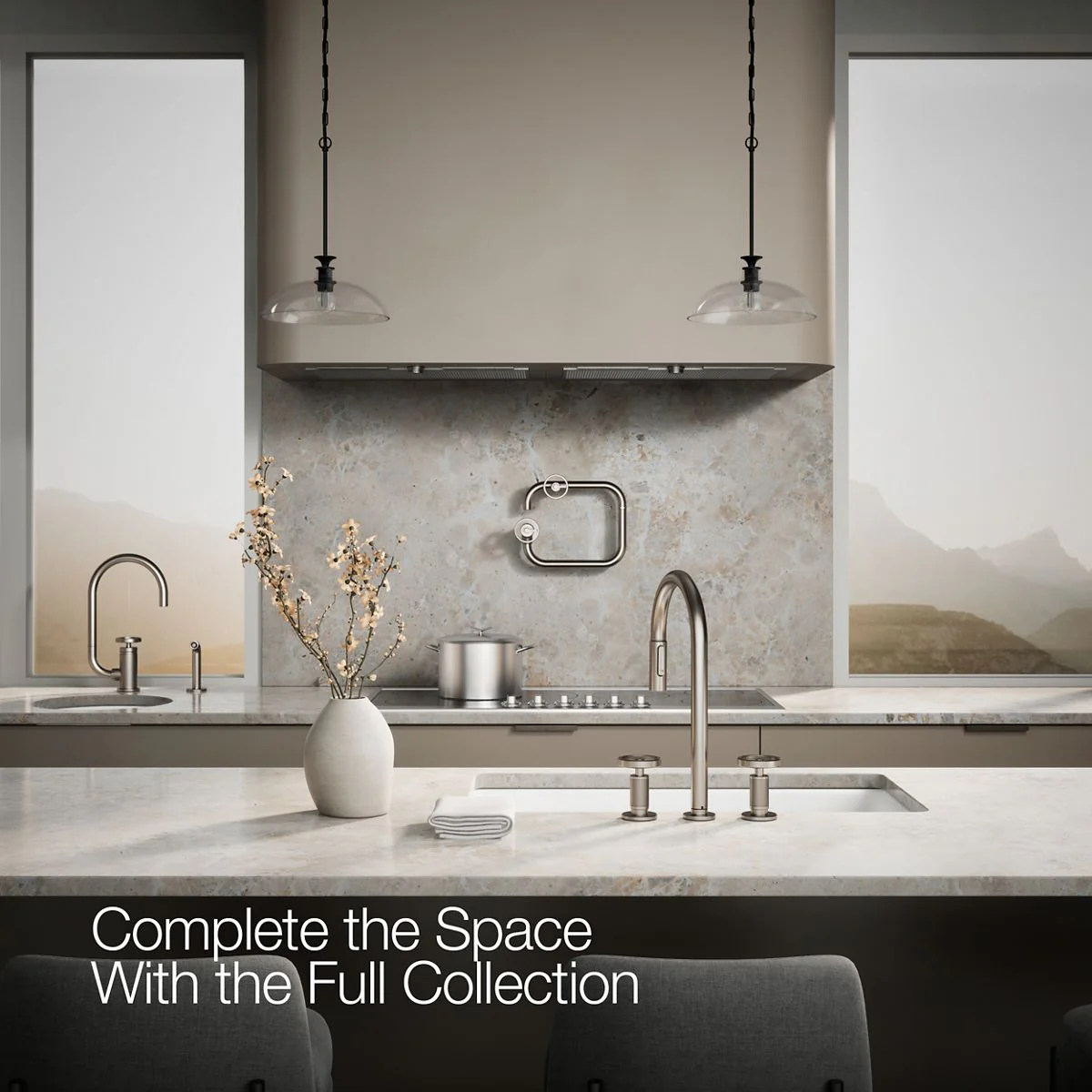 KOHLER K-28671-9 Billet Pull-down kitchen sink faucet with two-function sprayhead - Image 44