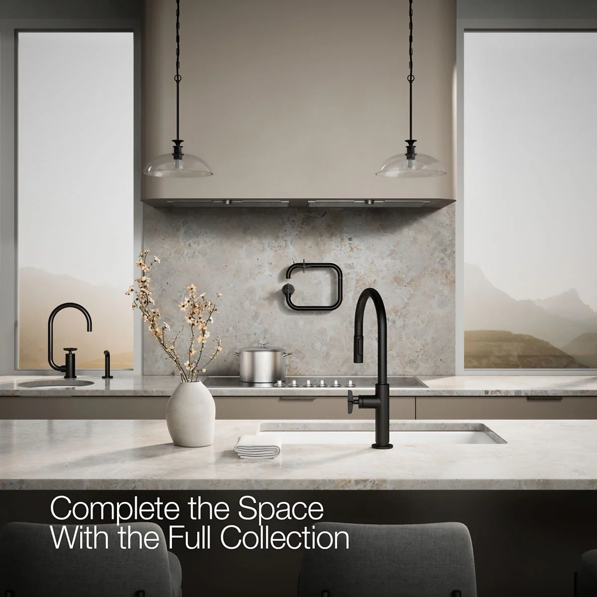 KOHLER K-28669-3 Billet Pull-down kitchen sink faucet with two-function sprayhead - Image 49