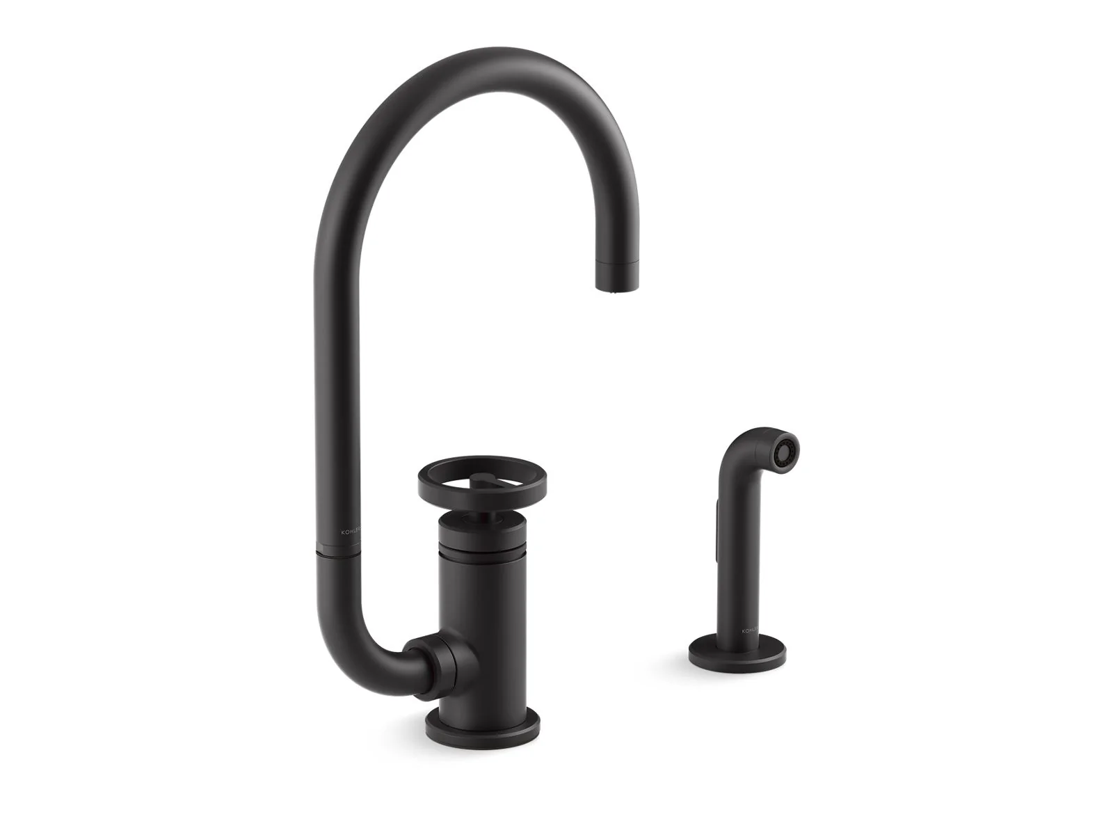 KOHLER K-28675-9 Billet Single-handle bar sink faucet with two-function extended-reach spout and side sprayer - Image 3