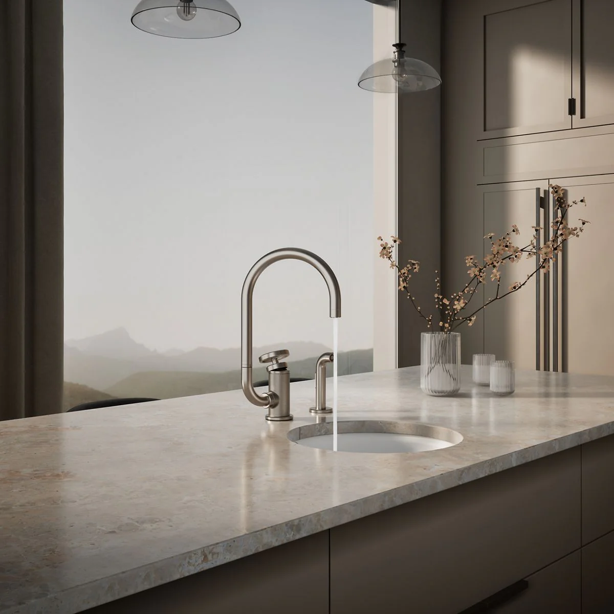 KOHLER K-28675-9 Billet Single-handle bar sink faucet with two-function extended-reach spout and side sprayer - Image 39