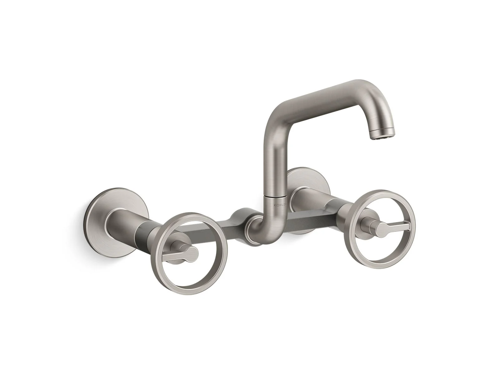 KOHLER K-28666-9 Billet Two-hole wall-mount bridge kitchen sink faucet - Image 9