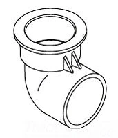KOHLER K-97886 Body, 90 Deg El, 1 1/2'