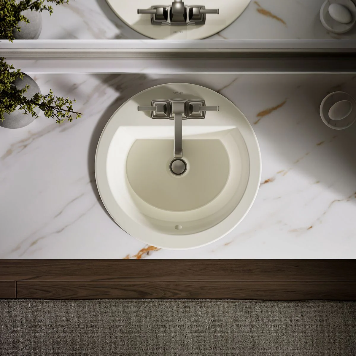 KOHLER K-2714-4 Bryant 19" round drop-in bathroom sink - Image 7