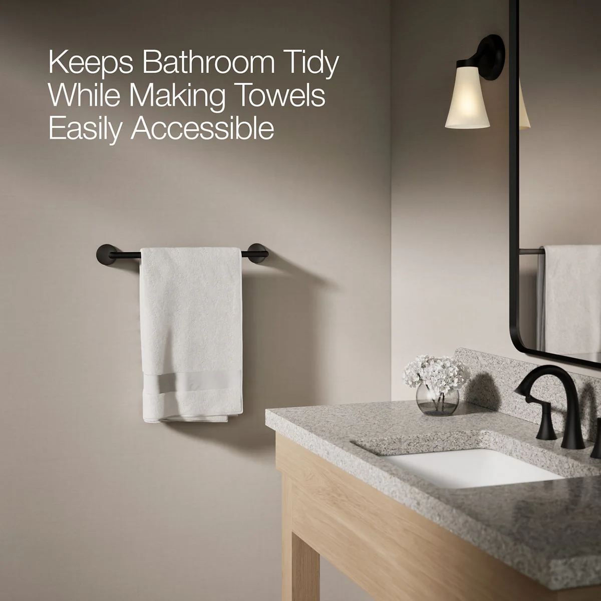 KOHLER K-35931 Buckley 18" towel bar - Image 3