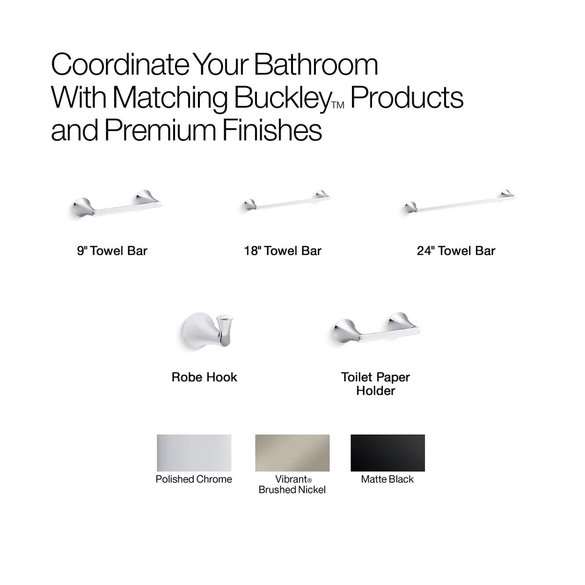 KOHLER K-35932 Buckley 24" towel bar - Image 7